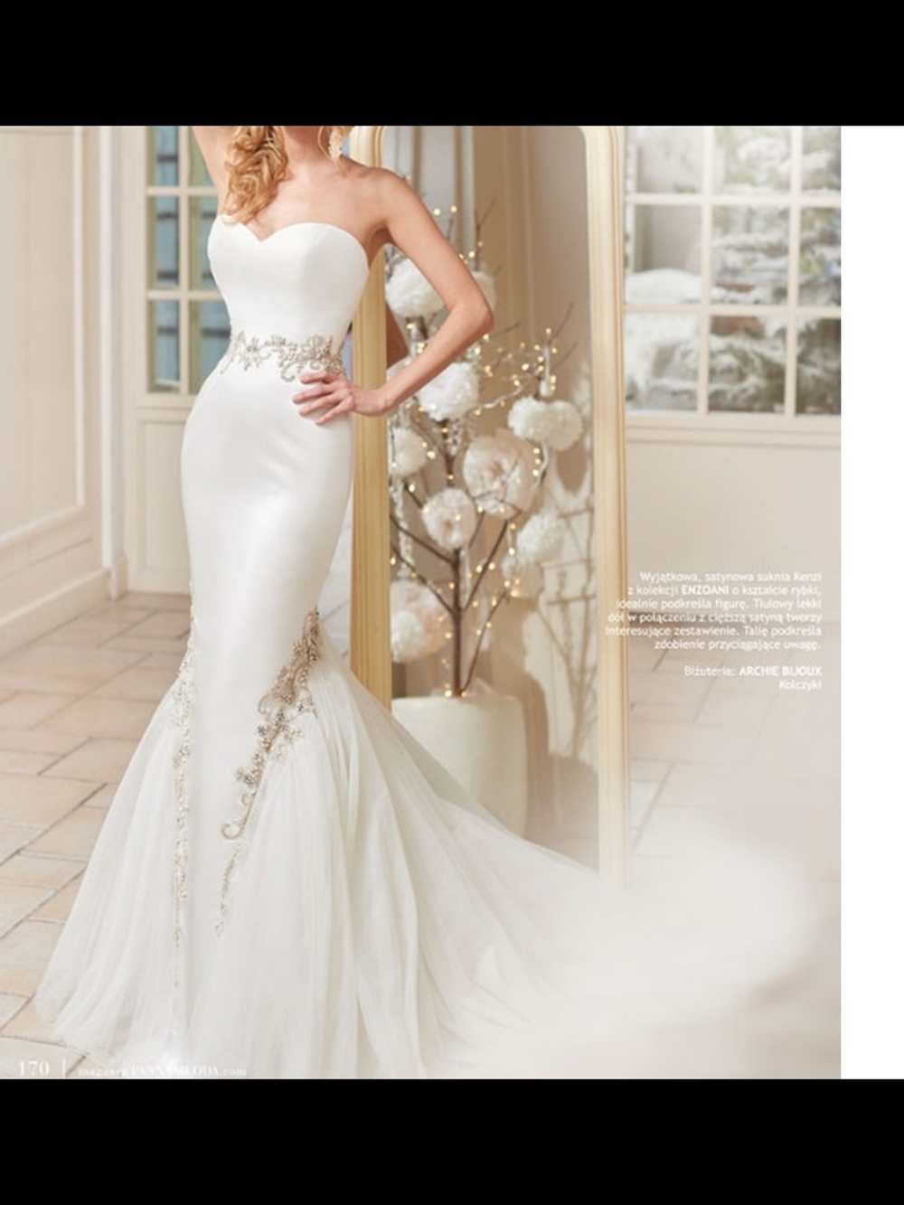 Enzoani Kenzi Wedding Dress with Beaded Waist Detail Size 10 Nwt